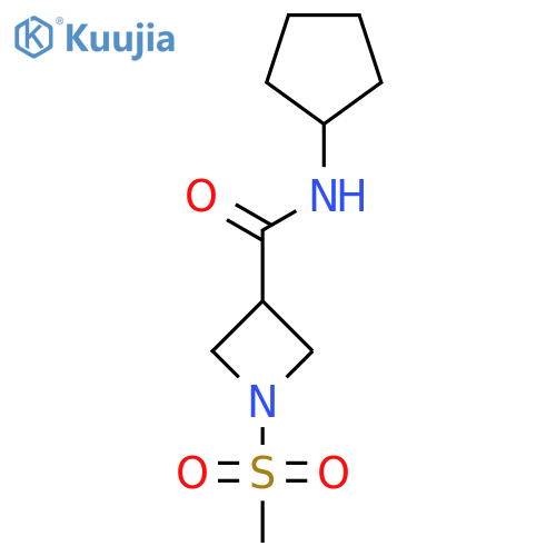 N-cyclopentyl-1-methanesulfonylazetidine-3-carboxamide structure