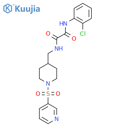 N'-(2-chlorophenyl)-N-{1-(pyridine-3-sulfonyl)piperidin-4-ylmethyl}ethanediamide structure