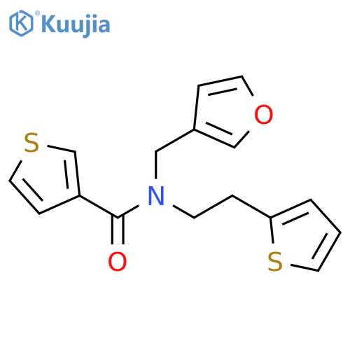 N-(furan-3-yl)methyl-N-2-(thiophen-2-yl)ethylthiophene-3-carboxamide structure