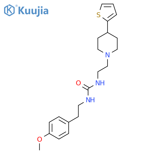 1-[2-(4-methoxyphenyl)ethyl]-3-{2-[4-(thiophen-2-yl)piperidin-1-yl]ethyl}urea structure