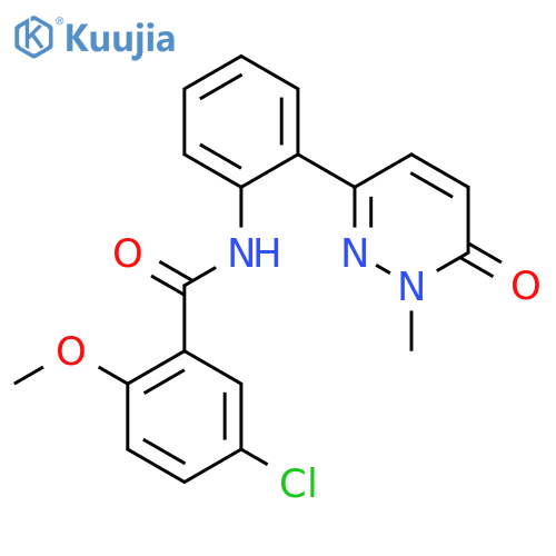 5-chloro-2-methoxy-N-[2-(1-methyl-6-oxo-1,6-dihydropyridazin-3-yl)phenyl]benzamide structure
