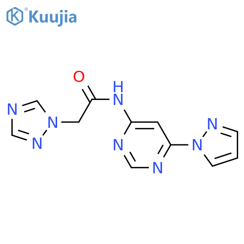 N-6-(1H-pyrazol-1-yl)pyrimidin-4-yl-2-(1H-1,2,4-triazol-1-yl)acetamide structure