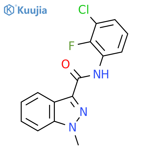 N-(3-chloro-2-fluorophenyl)-1-methyl-1H-indazole-3-carboxamide structure