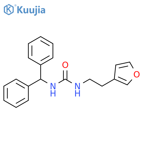 1-(diphenylmethyl)-3-[2-(furan-3-yl)ethyl]urea structure
