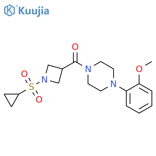 1-1-(cyclopropanesulfonyl)azetidine-3-carbonyl-4-(2-methoxyphenyl)piperazine structure