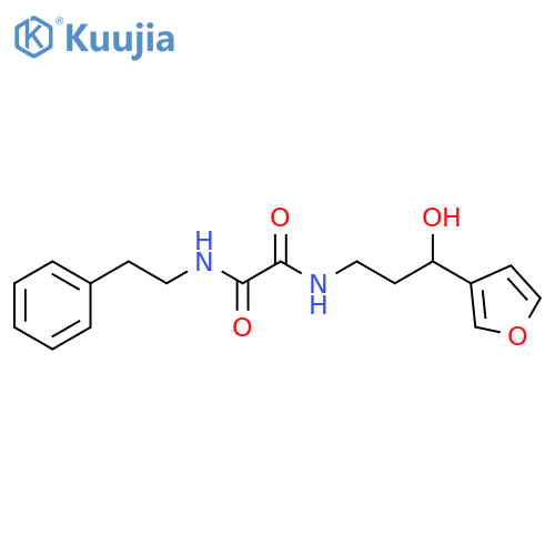 N-3-(furan-3-yl)-3-hydroxypropyl-N'-(2-phenylethyl)ethanediamide structure