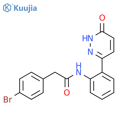 2-(4-bromophenyl)-N-2-(6-oxo-1,6-dihydropyridazin-3-yl)phenylacetamide structure