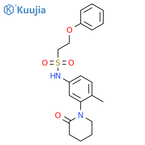 N-4-methyl-3-(2-oxopiperidin-1-yl)phenyl-2-phenoxyethane-1-sulfonamide structure