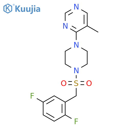 4-{4-(2,5-difluorophenyl)methanesulfonylpiperazin-1-yl}-5-methylpyrimidine structure