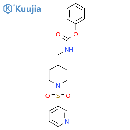 phenyl N-{1-(pyridine-3-sulfonyl)piperidin-4-ylmethyl}carbamate structure