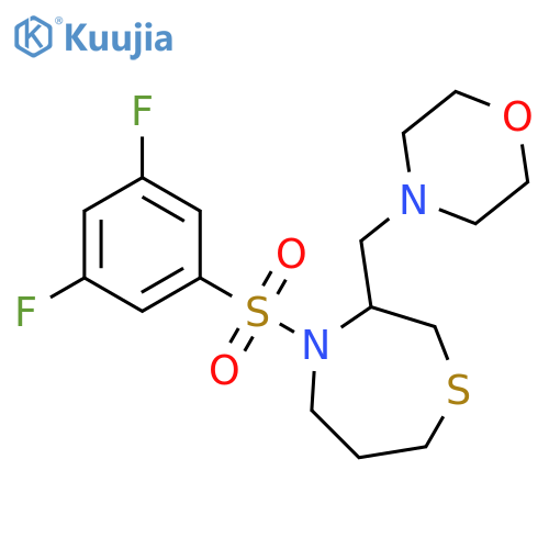 4-(3,5-difluorobenzenesulfonyl)-3-[(morpholin-4-yl)methyl]-1,4-thiazepane structure