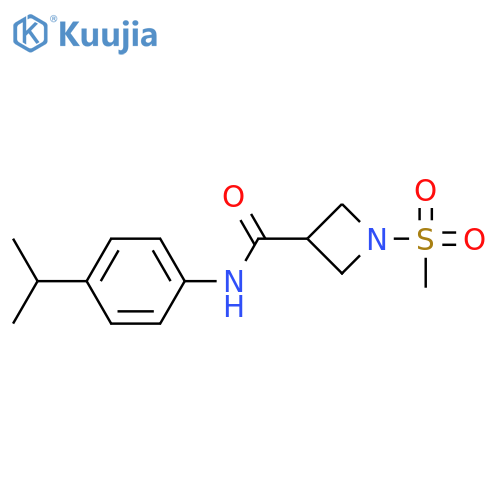 1-methanesulfonyl-N-4-(propan-2-yl)phenylazetidine-3-carboxamide structure