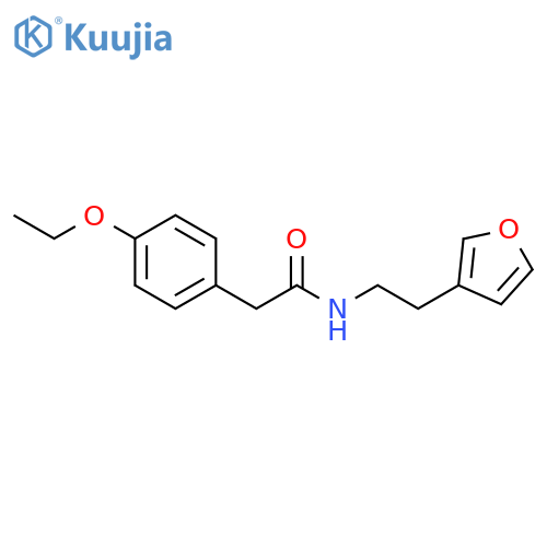 2-(4-ethoxyphenyl)-N-[2-(furan-3-yl)ethyl]acetamide structure