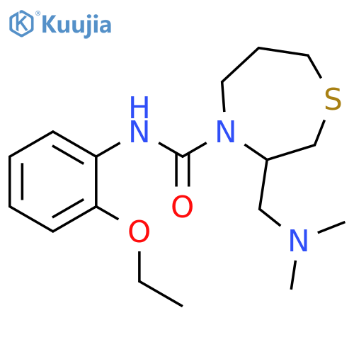 3-[(dimethylamino)methyl]-N-(2-ethoxyphenyl)-1,4-thiazepane-4-carboxamide structure