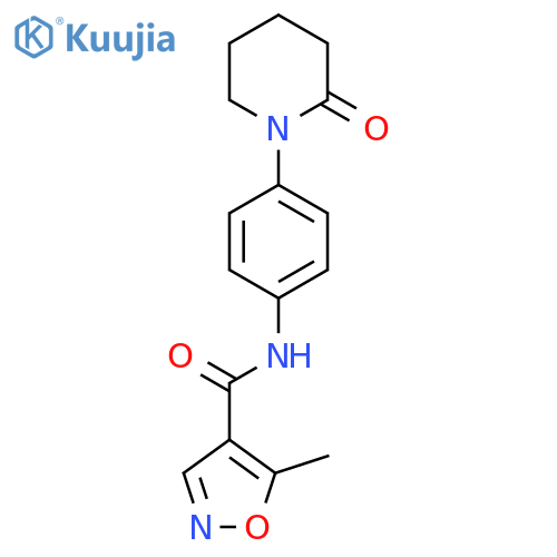 5-methyl-N-4-(2-oxopiperidin-1-yl)phenyl-1,2-oxazole-4-carboxamide structure
