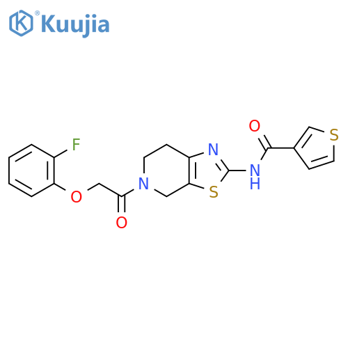 N-{5-2-(2-fluorophenoxy)acetyl-4H,5H,6H,7H-1,3thiazolo5,4-cpyridin-2-yl}thiophene-3-carboxamide structure