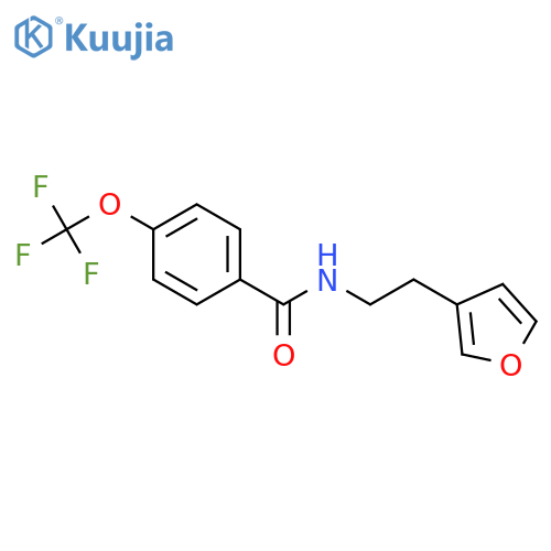 N-[2-(furan-3-yl)ethyl]-4-(trifluoromethoxy)benzamide structure