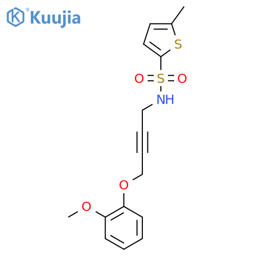 N-4-(2-methoxyphenoxy)but-2-yn-1-yl-5-methylthiophene-2-sulfonamide structure