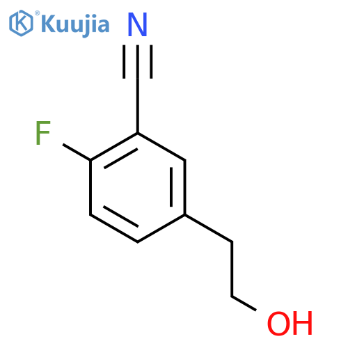 2-fluoro-5-(2-hydroxyethyl)benzonitrile structure