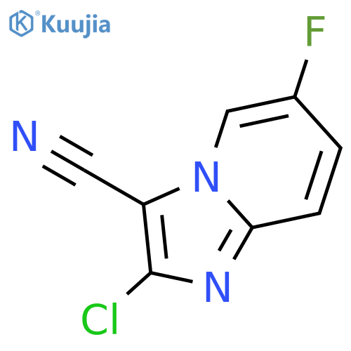 2-chloro-6-fluoro-Imidazo[1,2-a]pyridine-3-carbonitrile structure
