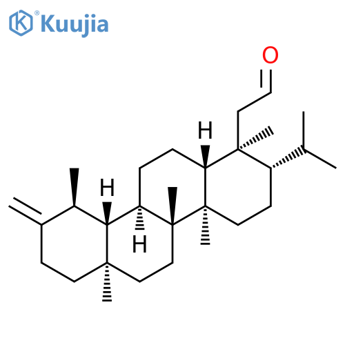 1-Chryseneacetaldehyde, octadecahydro-1,4a,4b,6a,10-pentamethyl-9-methylene-2-(1-methylethyl)-, (1S,2S,4aR,4bR,6aR,10S,10aR,10bR,12aR)- structure
