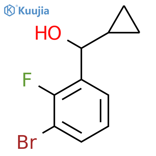 (3-Bromo-2-fluorophenyl)(cyclopropyl)methanol structure