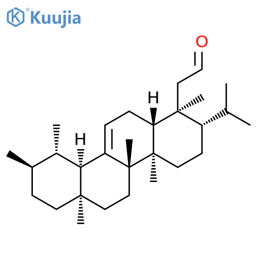 1-Chryseneacetaldehyde, 1,2,3,4,4a,4b,5,6,6a,7,8,9,10,10a,12,12a-hexadecahydro-1,4a,4b,6a,9,10-hexamethyl-2-(1-methylethyl)-, (1S,2S,4aR,4bS,6aR,9R,10S,10aR,12aR)- structure