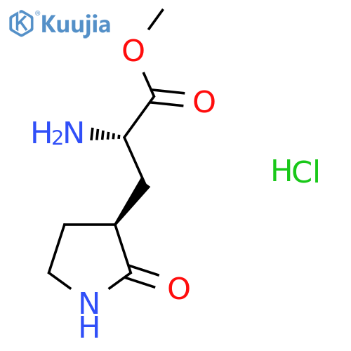 methyl (2S)-2-amino-3-(3S)-2-oxopyrrolidin-3-ylpropanoate hydrochloride structure