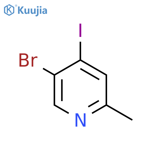 5-Bromo-4-iodo-2-methylpyridine structure