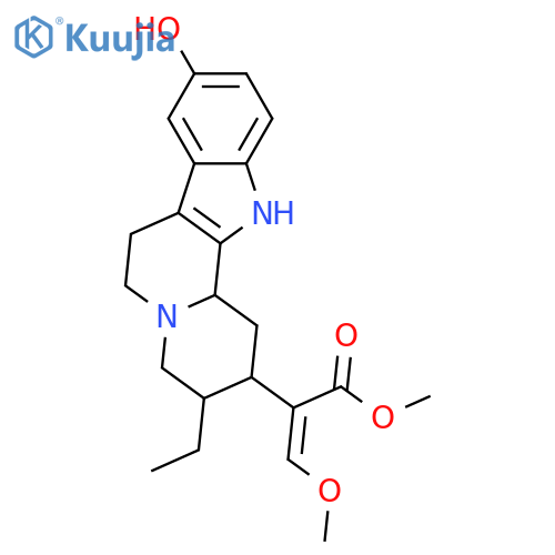 Indolo[2,3-a]quinolizine-2-aceticacid, 3-ethyl-1,2,3,4,6,7,12,12b-octahydro-9-hydroxy-a-(methoxymethylene)-, methylester, (aE,2S,3R,12bS)- structure
