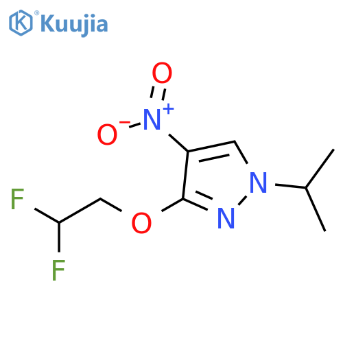 3-(2,2-Difluoro-ethoxy)-1-isopropyl-4-nitro-1H-pyrazole structure