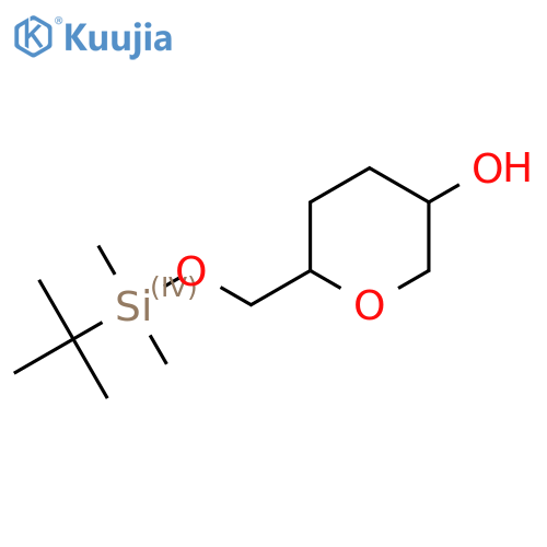 6-{(tert-butyldimethylsilyl)oxymethyl}oxan-3-ol, Mixture of diastereomers structure