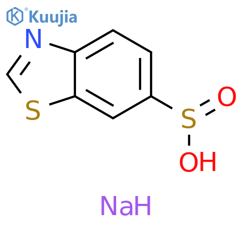6-Benzothiazolesulfinic acid, sodium salt (1:1) structure