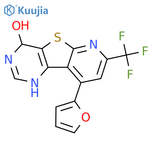 9-(2-Furyl)-7-(trifluoromethyl)-3,4-dihydropyrido[3',2':4,5]thieno[3,2-d]pyrimidin-4-ol structure
