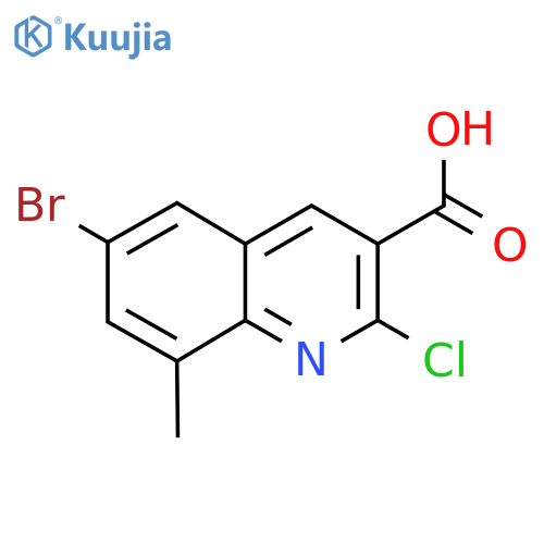 6-Bromo-2-chloro-8-methylquinoline-3-carboxylic acid structure