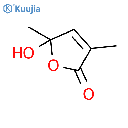 5-hydroxy-3,5-dimethyl-2,5-dihydrofuran-2-one structure