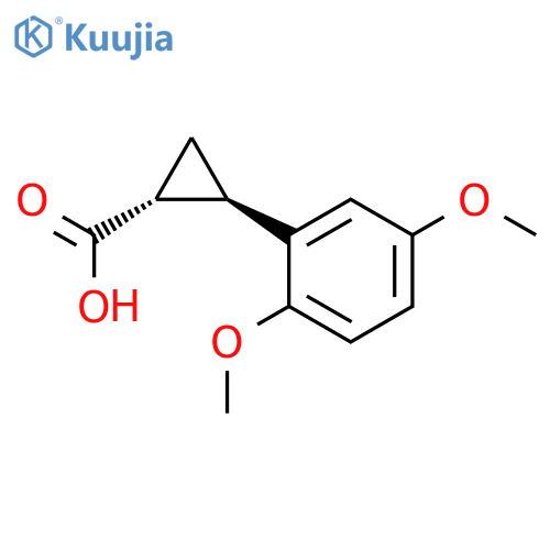rel-(1R,2R)-2-(2,5-dimethoxyphenyl)cyclopropane-1-carboxylic acid structure