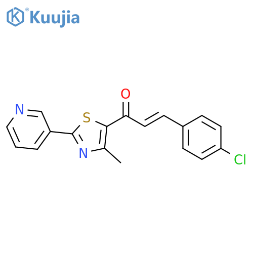 (2E)-3-(4-Chlorophenyl)-1-4-methyl-2-(pyridin-3-yl)-1,3-thiazol-5-ylprop-2-en-1-one structure