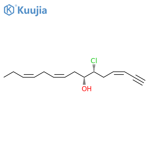 3,9,12-Pentadecatrien-1-yn-7-ol,6-chloro-, (3Z,6R,7R,9Z,12Z)- structure