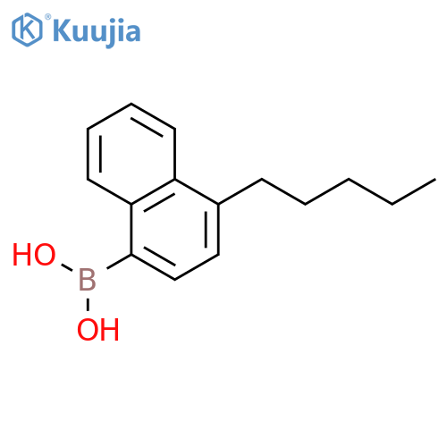 Boronic acid, (4-pentyl-1-naphthalenyl)- structure