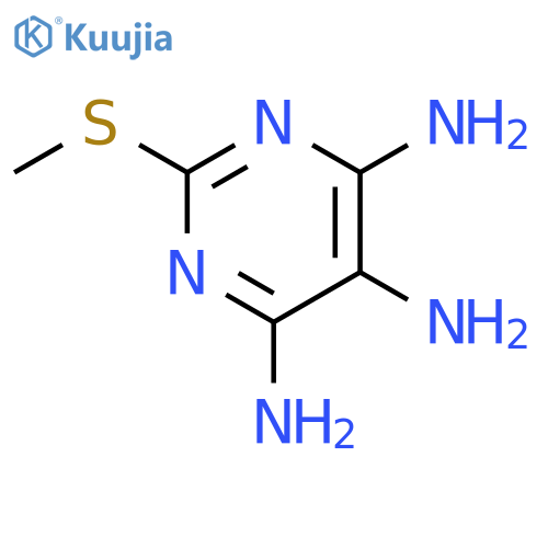 2-(methylsulfanyl)pyrimidine-4,5,6-triamine structure