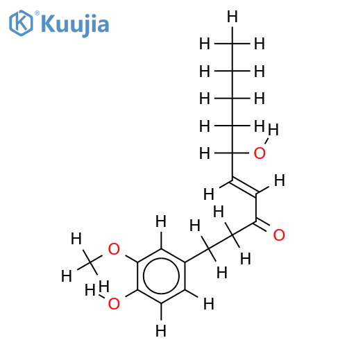 6-Hydroxy-1-(4-hydroxy-3-methyoxyphenyl)-4-decen-3-one structure