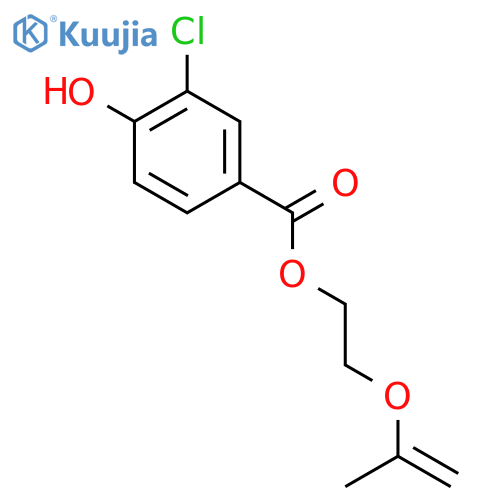 Benzoic acid, 3-chloro-4-hydroxy-, 2-[(1-methylethenyl)oxy]ethyl ester structure
