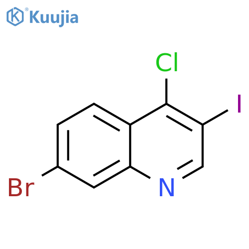 Quinoline, 7-bromo-4-chloro-3-iodo- structure