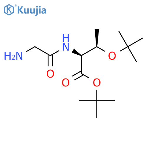 tert-butyl (2S,3R)-2-(2-aminoacetamido)-3-(tert-butoxy)butanoate structure