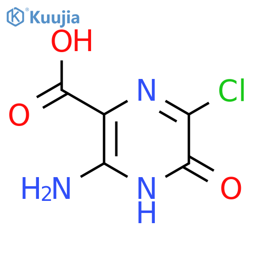 3-Amino-6-chloro-5-hydroxypyrazine-2-carboxylic acid structure