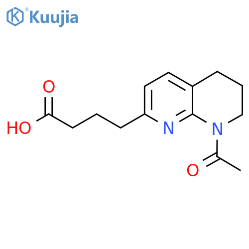 4-(8-Acetyl-5,6,7,8-tetrahydro-1,8-naphthyridin-2-yl)butanoic acid structure