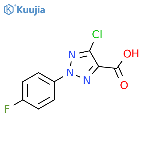 5-Chloro-2-(4-fluoro-phenyl)-2H-[1,2,3]triazole-4-carboxylic acid structure