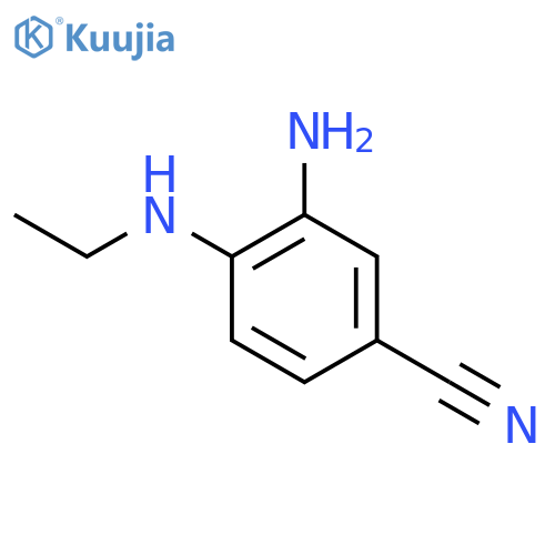 3-Amino-4-(ethylamino)benzonitrile structure
