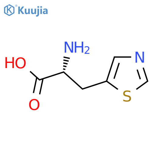 (2R)-2-amino-3-(1,3-thiazol-5-yl)propanoic acid structure
